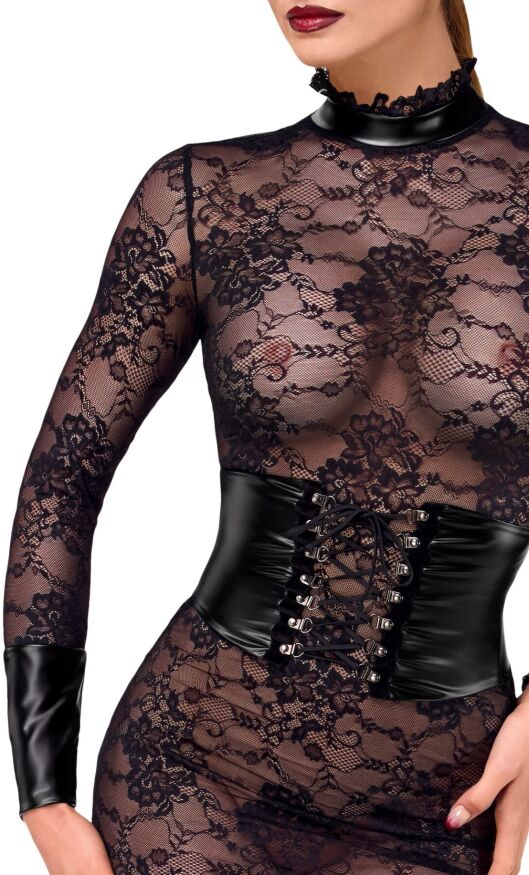Платье Noir Handmade F375 Noirelle Lace Corset Midi dress L