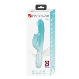 Пульсатор із кліторальним стимулятором Pretty Love - Gigi Light Green, 7 thumping functions 7 licking modes, BW-500035-4