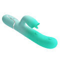 Пульсатор із кліторальним стимулятором Pretty Love - Gigi Light Green, 7 thumping functions 7 licking modes, BW-500035-4