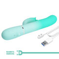 Пульсатор із кліторальним стимулятором Pretty Love - Gigi Light Green, 7 thumping functions 7 licking modes, BW-500035-4
