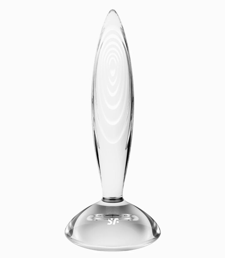 Стеклянная анальная пробка Satisfyer Sparkling Crystal прозрачная