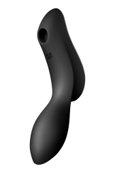 Двойной вибратор с вакуумной стимуляцией SATISFYER CURVY TRINITY 2 BLACK