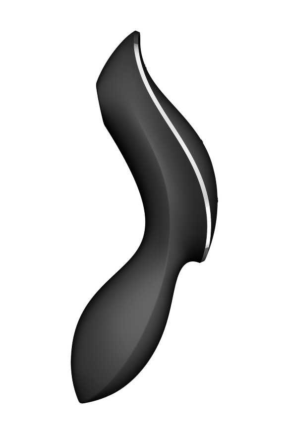 Подвійний вібратор із вакуумною стимуляцією SATISFYER CURVY TRINITY 2 чорний