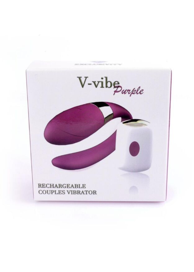 Вібратор для пар - V-Vibe Purple, USB, 7 Function, Remote Control