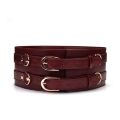 Кожаный пояс для бондажа Liebe Seele Wine Red Waist Cuff, M Size