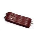Кожаный пояс для бондажа Liebe Seele Wine Red Waist Cuff, M Size
