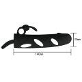 Подовжуюча насадка на пеніс з петлею для мошонки Pretty Love Penis Sleeve With Ball Strap 5.5" Black