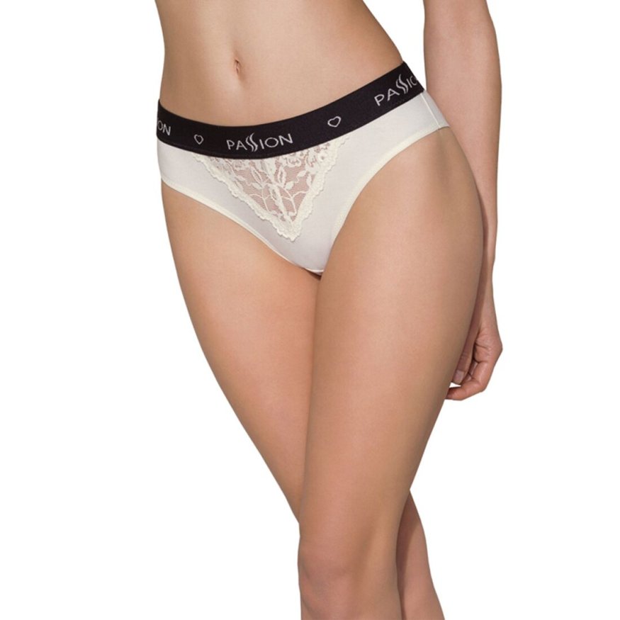 Трусики с широкой резинкой и кружевом PS001 PANTIES ecru M - Passion