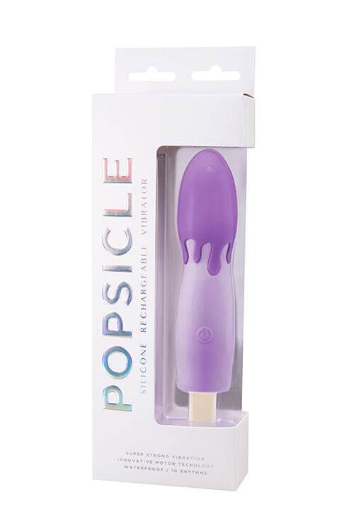 Незвичайний вібратор з м'якого високоякісного силікону  Popsicle Rechargeable Vibe Purple