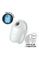 Вакуумный вибратор Satisfyer Glowing Ghost светится в темноте, белый, 8.4 см