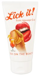 2в1 лубрикант та масажне масло - Lick It! Sex on the Beach, 50 мл