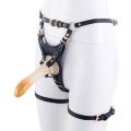 Страпон LOCKINK SEVANDA Queen Sheba Strapon Golden Dildo, регульовані кріплення, силіконовий дилдо