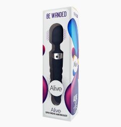 Мини-вибромассажер Alive Be Wanded Black (мятая упаковка)