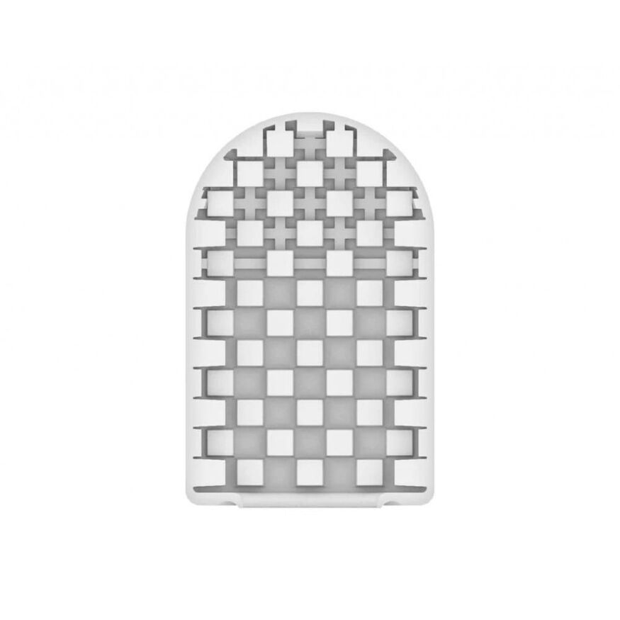 Мини мастурбатор нереалистичный Tenga Pocket Block Edge, с рельефом, белый
