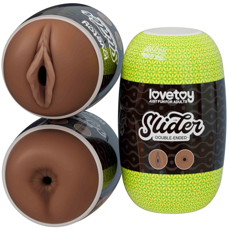 Мастурбатор - Slider Double-Ended Masturbator Vagina and Anus Brown