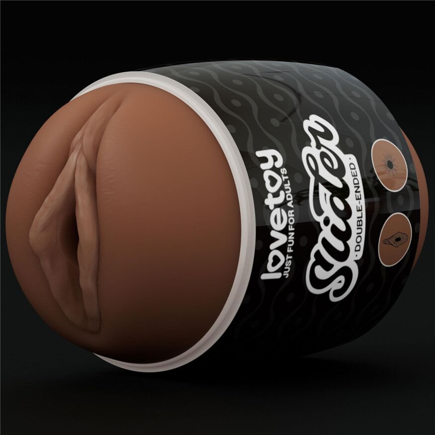 Мастурбатор - Slider Double-Ended Masturbator Vagina and Anus Brown