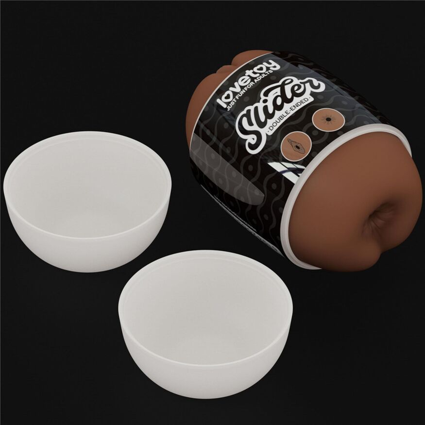 Мастурбатор - Slider Double-Ended Masturbator Vagina and Anus Brown
