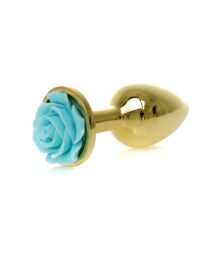 Анальна пробка - Jewellery Gold PLUG ROSE- Light Blue