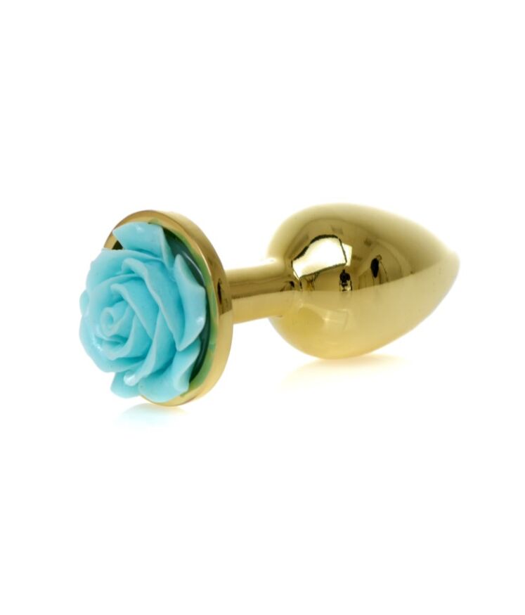 Анальна пробка - Jewellery Gold PLUG ROSE- Light Blue