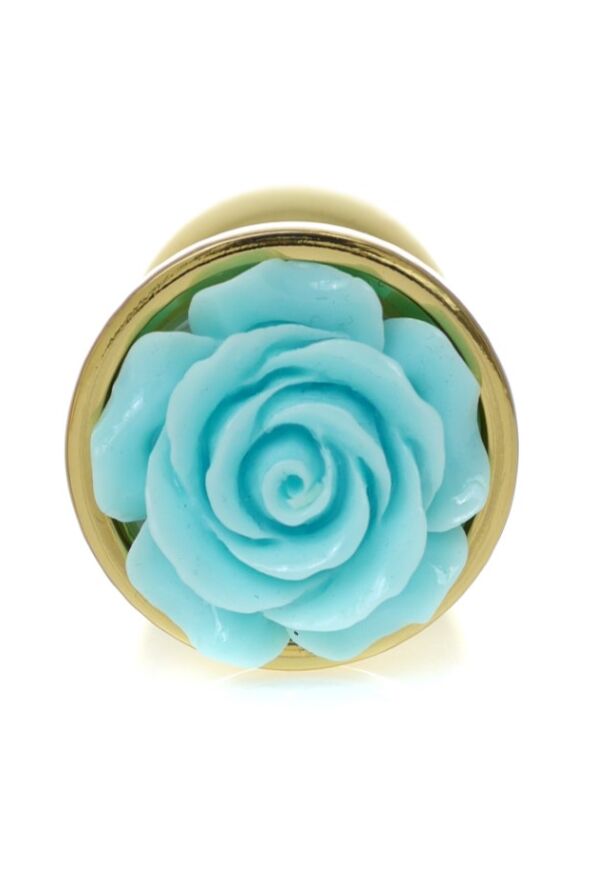 Анальна пробка - Jewellery Gold PLUG ROSE- Light Blue