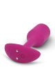 Анальная пробка с вибрацией Snug Plug 2 B-Vibe, силиконовая, розовая