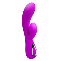 Розкішний фіолетовий вібратор 2в1 в сучасному дизайні Pretty Love Honey Vibrator Purple