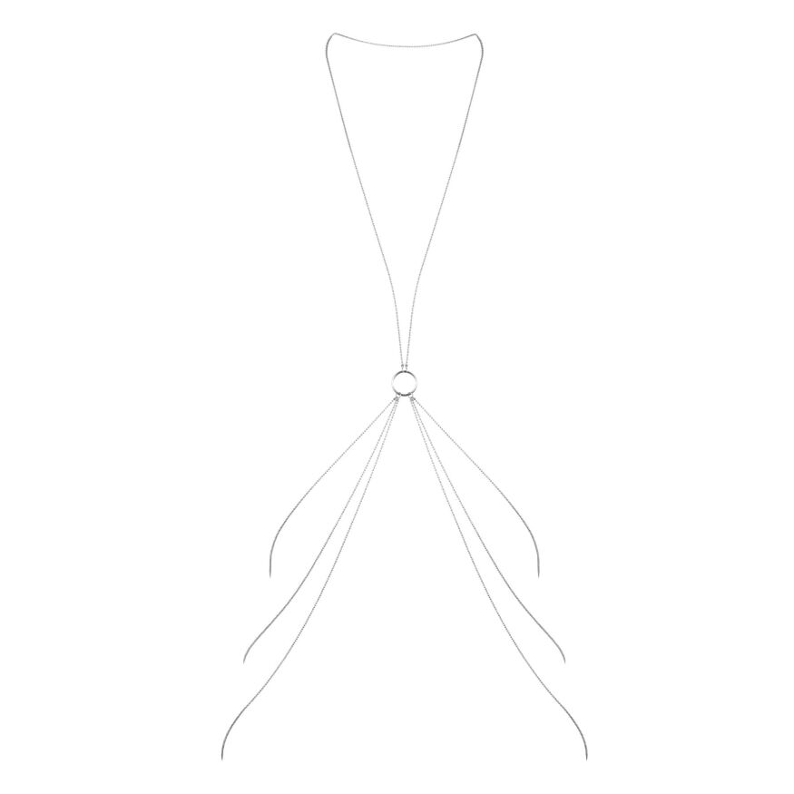 Цепочка для тела Bijoux Indiscrets Magnifique 8 Body Chain - Silver, украшение для тела