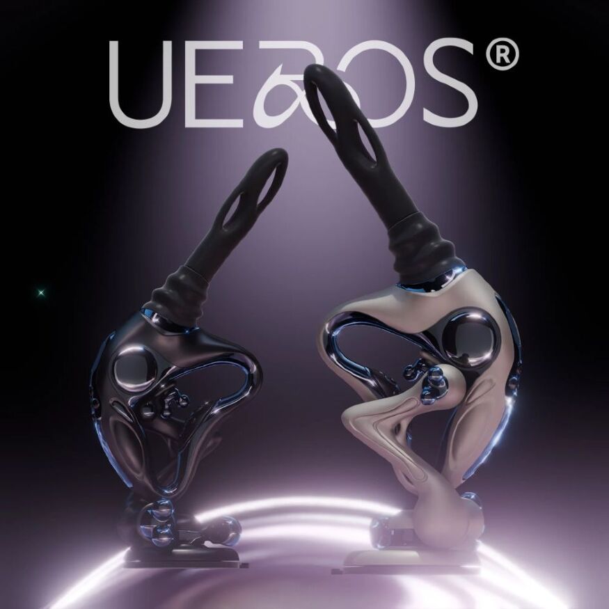 Секс-машина Upko Nexus Power Gray с фрикциями, вибрацией и вращательной стимуляцией, серая