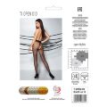 Колготки з відкритим доступом, контрастна лінія Passion TIOPEN 010 5 (20 den), black