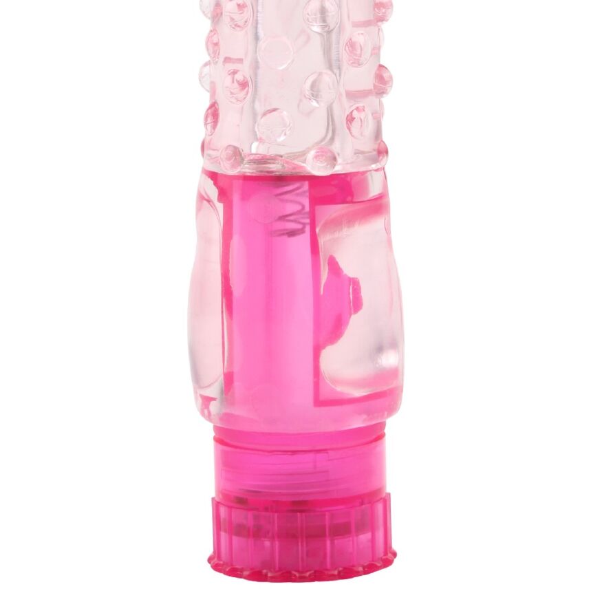 Вибратор с релефом Chisa Crystal Jelly Pleaser Pink