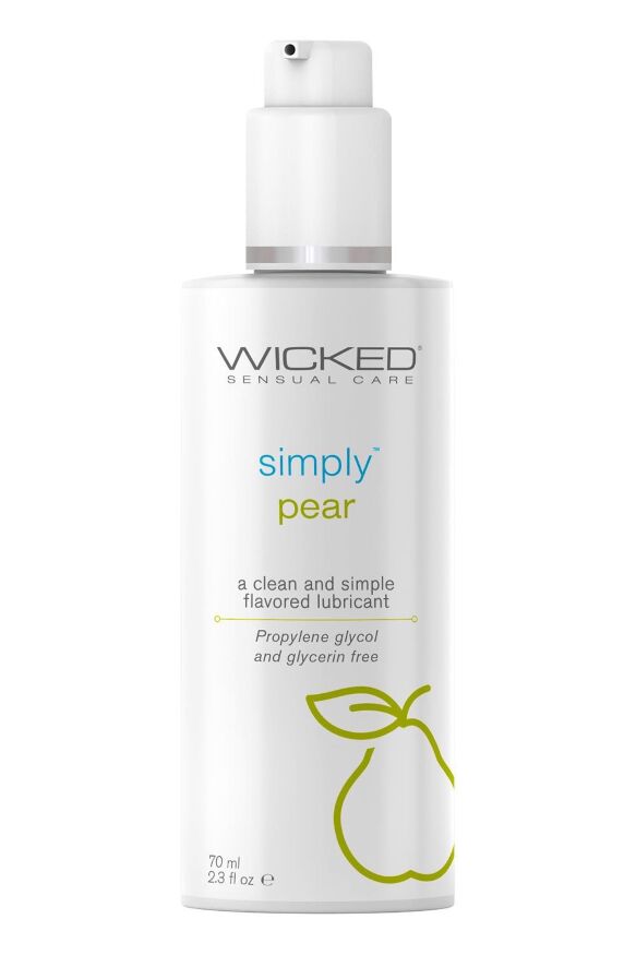 Лубрикант Wicked Sensual Care на водной основе с ароматом и вкусом Груши 70 ML
