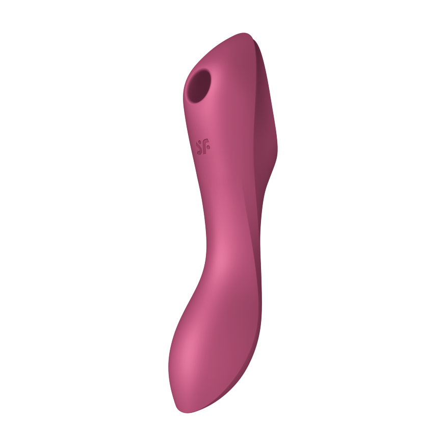 Двойной вибратор с вакуумной стимуляцией SATISFYER CURVY TRINITY 3 RED