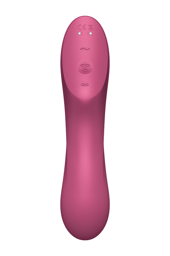 Двойной вибратор с вакуумной стимуляцией SATISFYER CURVY TRINITY 3 RED