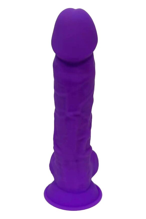 Фаллоимитатор реалистичный Dream Toys Real Love на присоске с мошонкой, фиолетовый
