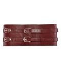 Кожаный пояс для бондажа Liebe Seele Wine Red Waist Cuff, L Size