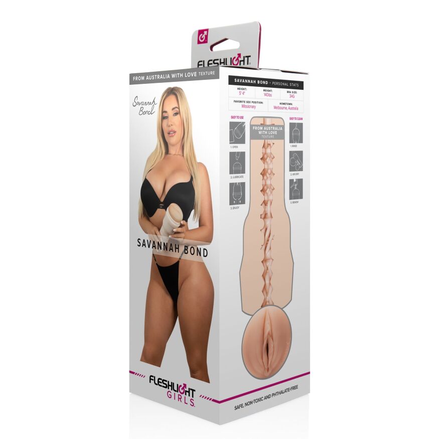 Мастурбатор Fleshlight Girls: Savannah Bond  -  From Australia With Love, зі зліпка вульви