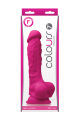 Фаллоимитатор силикон NS Novelties COLOURS PLEASURES 7" DILDO PINK