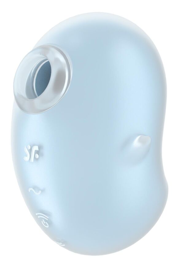Вибратор вакуумный стимулятор Satisfyer Cutie Ghost, голубой, 9.1 см