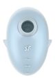 Вибратор вакуумный стимулятор Satisfyer Cutie Ghost, голубой, 9.1 см