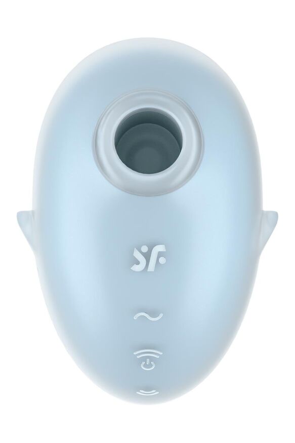 Вибратор вакуумный стимулятор Satisfyer Cutie Ghost, голубой, 9.1 см