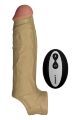 Реалистичная вибронасадка Shaft Vibrating Sheath Size 2 Oak с пультом, 22.3 см