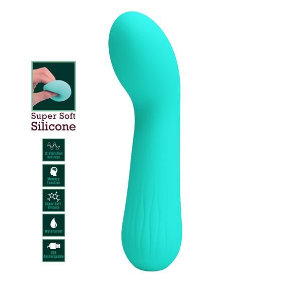 Компактний вібростимулятор у сучасному лаконічному дизайні - Pretty Love Kirk Vibrator Mint
