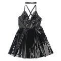 Платье с чокером, глянцевое Star Night Wet Look с имитацией винила, черное, L