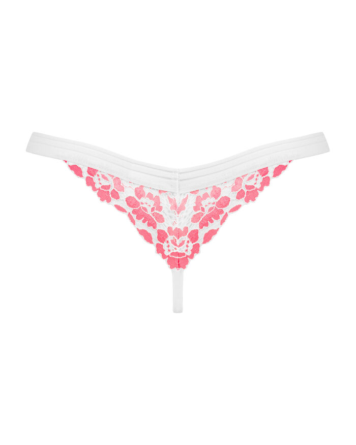 Трусики стринги кружевные Obsessive Bloomys thong S/M