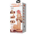 Вибратор на присоске с хребтом и эффектом скользящей кожи BAILE - Sliding Skin 8,5'' Flesh, BW-008105ZRG