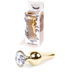 Анальна пробка - Jewellery Gold BUTT PLUG- Clear