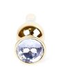 Анальна пробка - Jewellery Gold BUTT PLUG- Clear