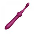 Вибратор двухсторонний универсальный Zalo Bess с насадками Purple