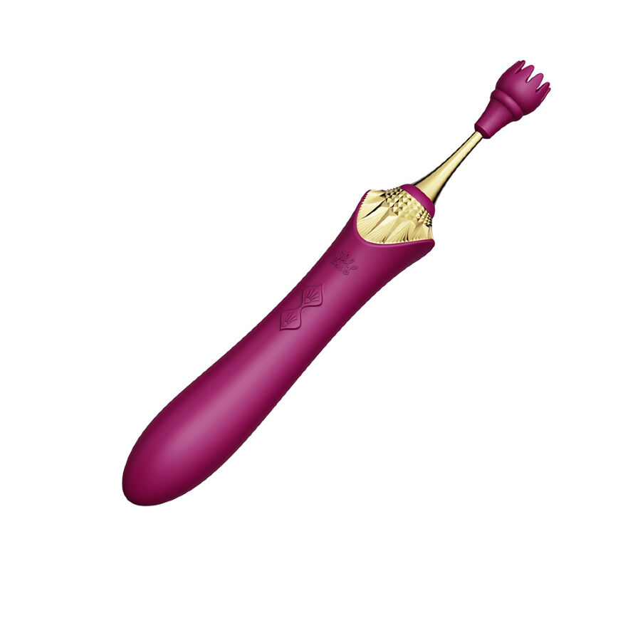 Вибратор двухсторонний универсальный Zalo Bess с насадками Purple
