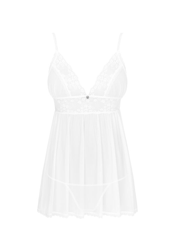 Пеньюар с трусиками Obsessive Heavenlly babydoll &amp; thong XS/S